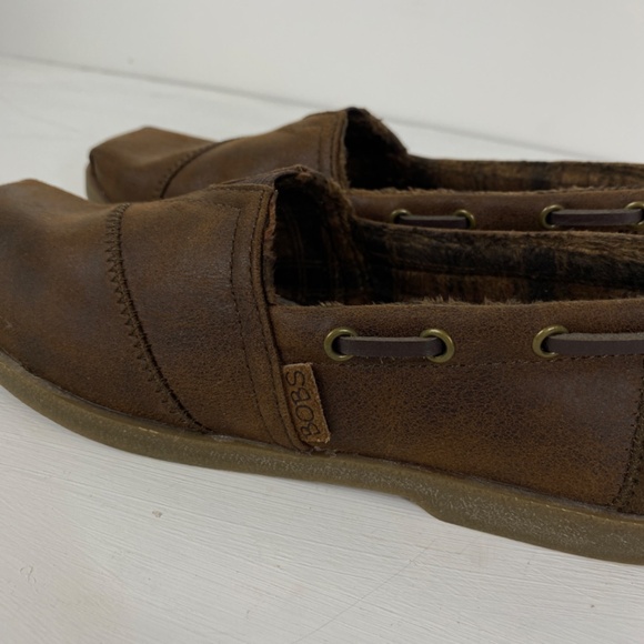 SKECHERS BOBS Chill Lux ButtonUp Slip On-Brown 6.5 Vegan Leather - Picture 11 of 13
